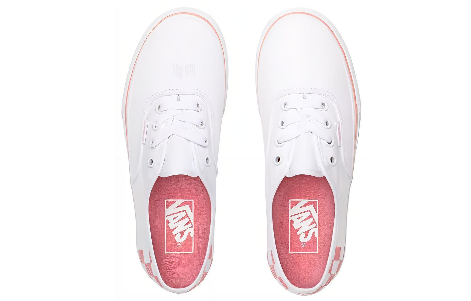 Женские кеды Vans Authentic Series Platform 2.0 (бело-розовый) — фото 4