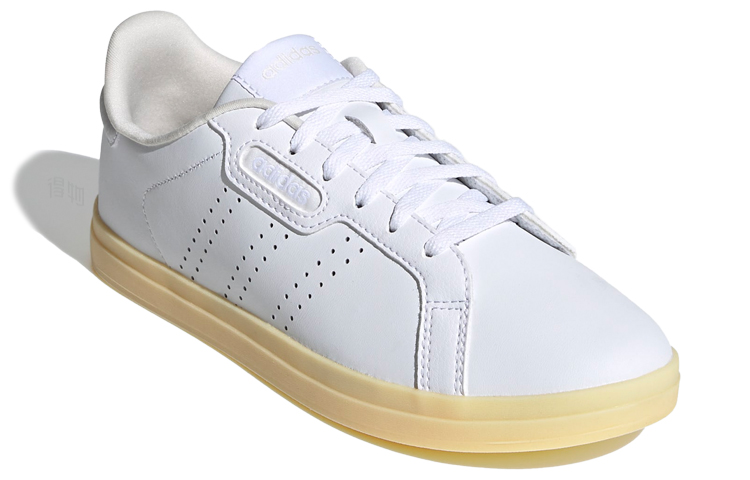 Женские кеды adidas neo Courtpoint Cl X (бело-желтые) — Белый / жёлтый — фото 3