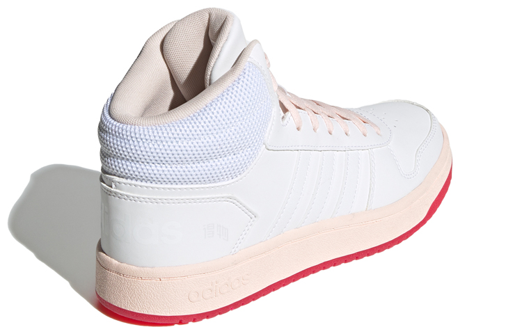 Женские кроссовки adidas neo Hoops 2.0 Mid (розовый / белый) — фото 5