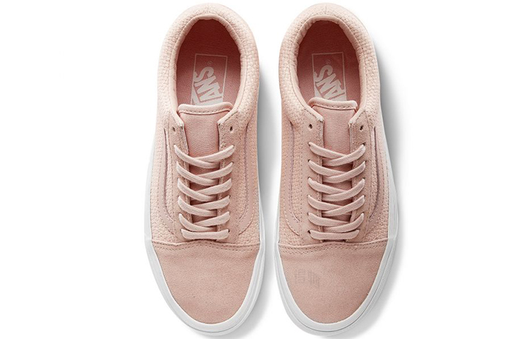 Женские кеды Vans Old Skool (розово-белые) — фото 3
