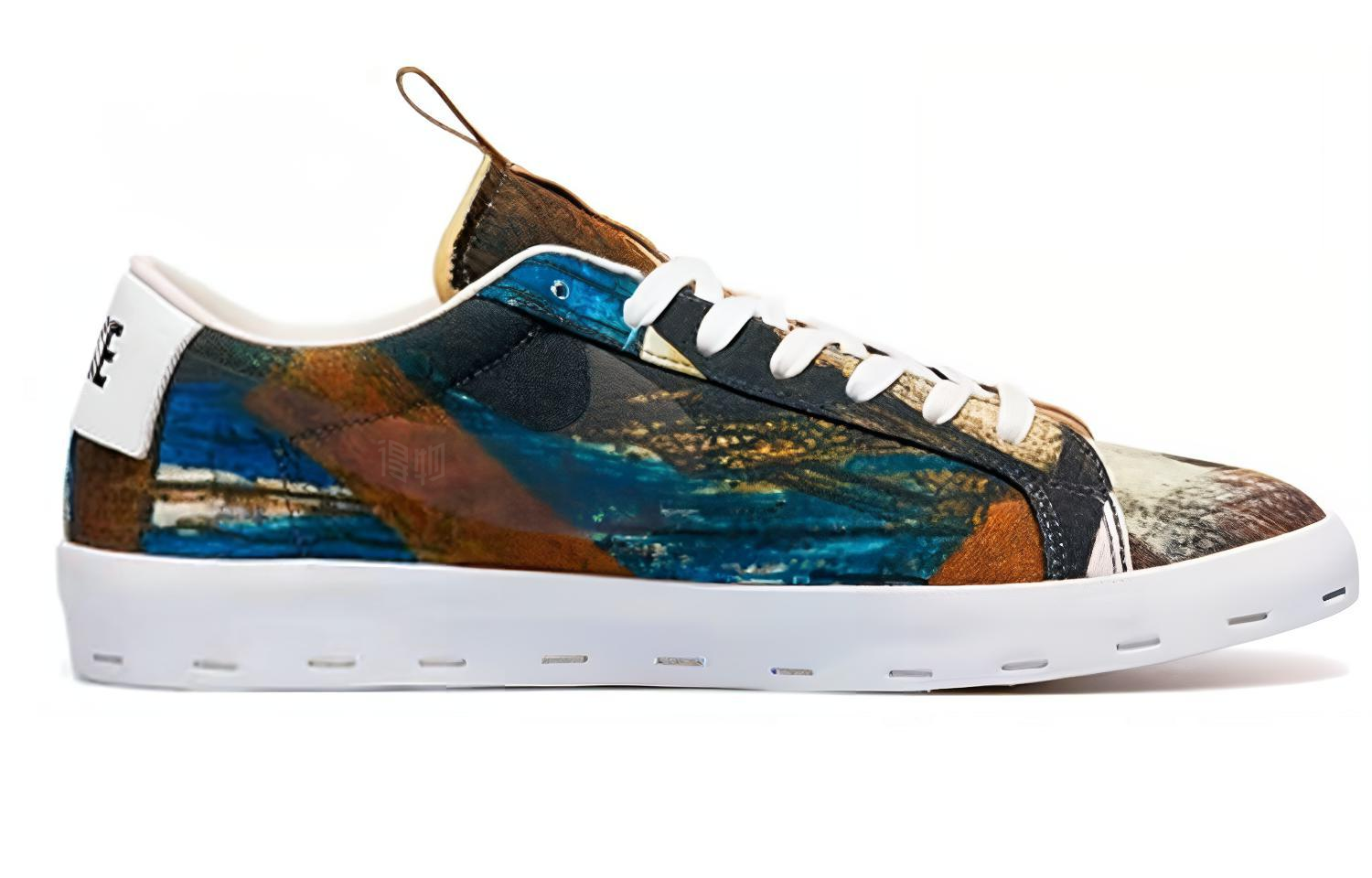 Кроссовки Michael Lau x Nike Blazer SB (разноцветные) — фото 2