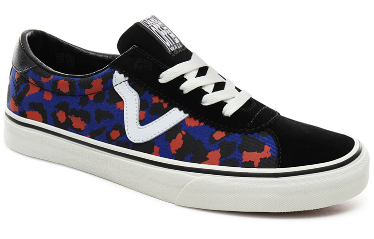 Унисекс кеды Vans Sports Leopard Sport (сине-черные) — фото 3