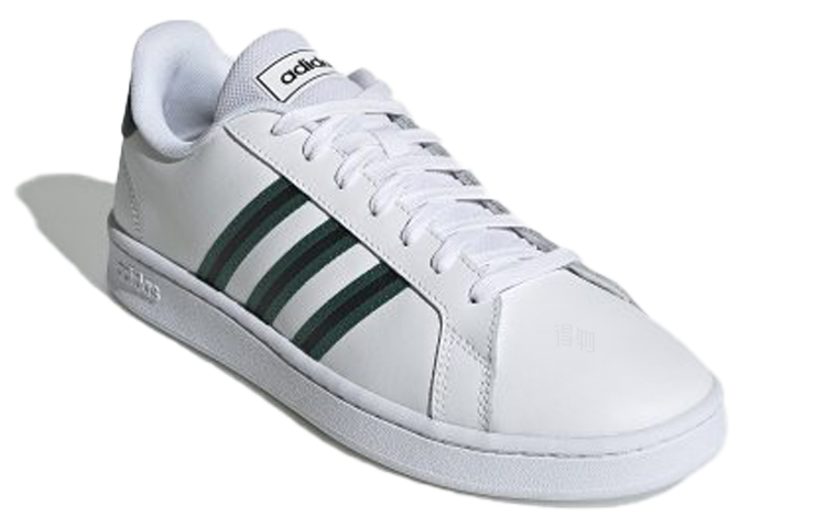 Мужские кеды adidas neo GRAND COURT (бело-черно-зеленые) — Белый / чёрный / зелёный — фото 3
