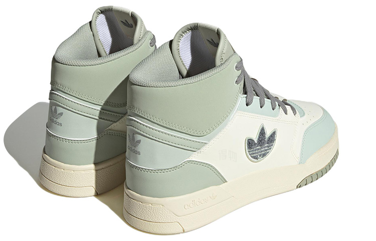 Женские кроссовки adidas originals Drop Step XL (белые со светло-зеленым и темно-зеленым) — Белый / светло-зелёный / тёмно-зелёный — фото 4