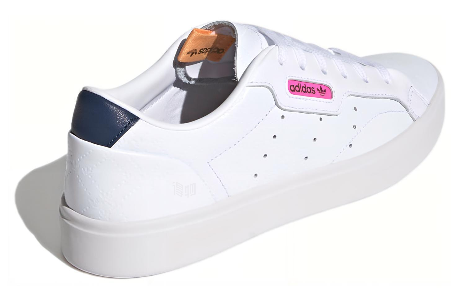 Женские кеды adidas originals Sleek (бело-розово-голубые) — фото 4