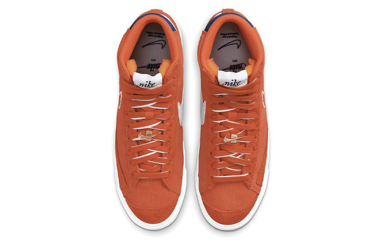 Мужские кеды Nike Blazer ' 77 "First Use" (оранжевые) — 橘/蓝 — фото 4