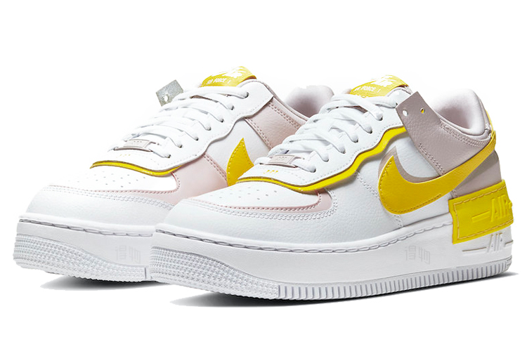 Женские кроссовки Nike Air Force 1 Shadow (белыйжелтыйрозовый) — Белыйжёлтыйрозовый — фото 3