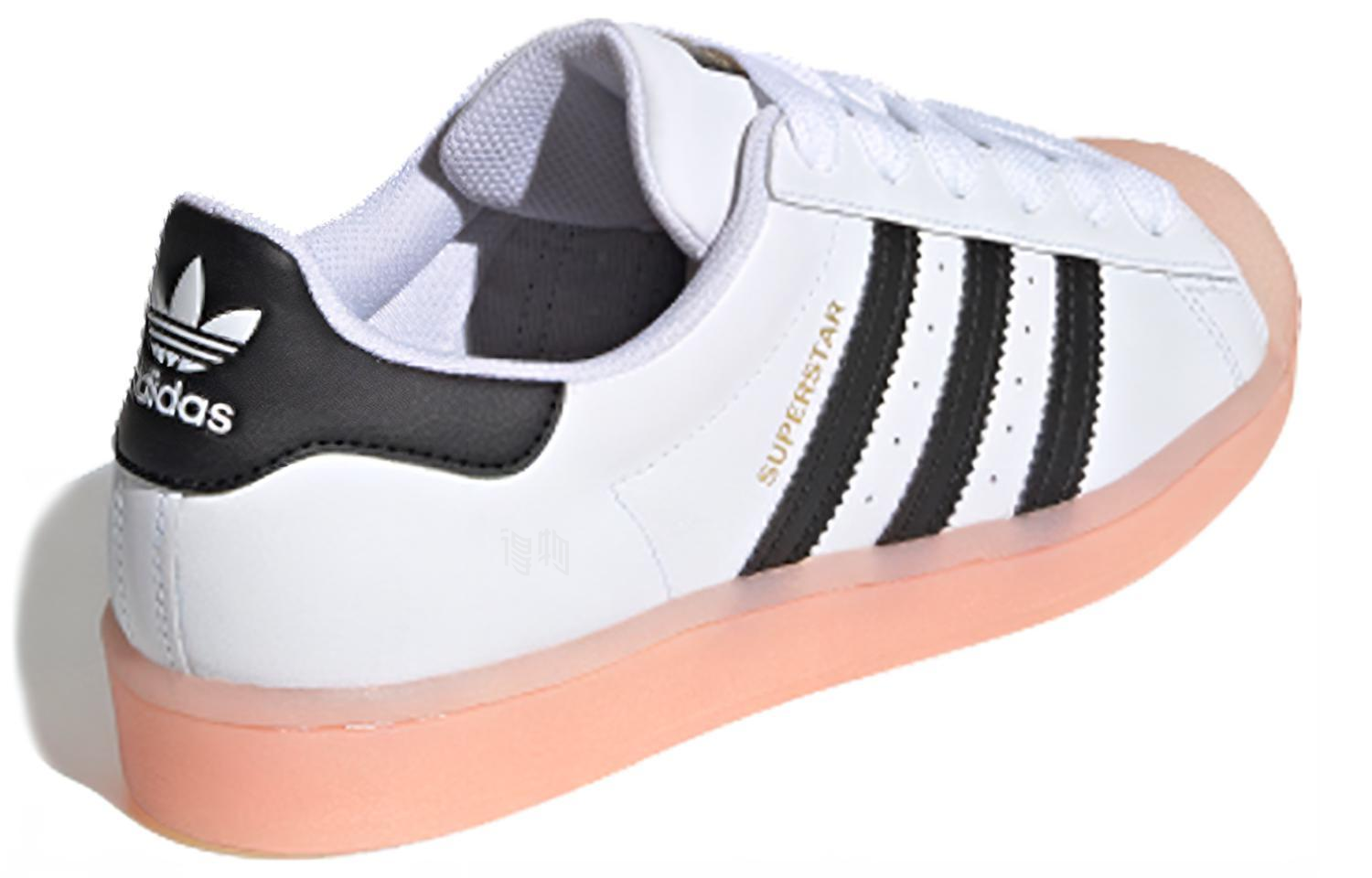 Женские кеды adidas originals SUPERSTAR (белый-черный-розовый) — Белыйчёрныйрозовый — фото 4