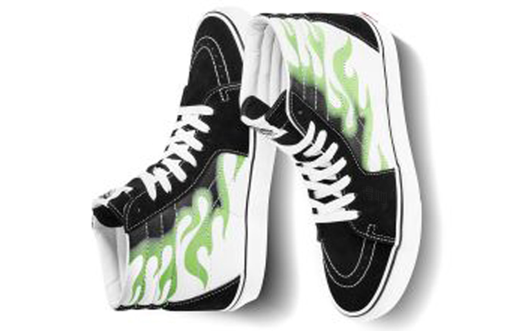 Кеды Vans SK8 (черно-зеленые) — Чёрныйзелёный — фото 3