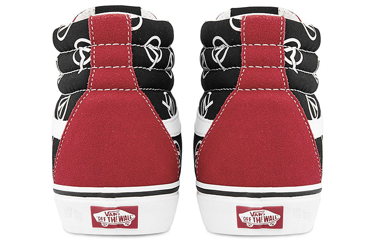 Кеды Vans SK8 (черный / красный) — Чёрный / красный — фото 5