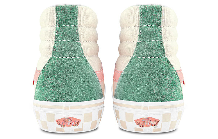 Кеды Vans SK8 Pro (зелено-бежево-розовые) — Зелёный / бежевыйбелый / розовый — фото 5