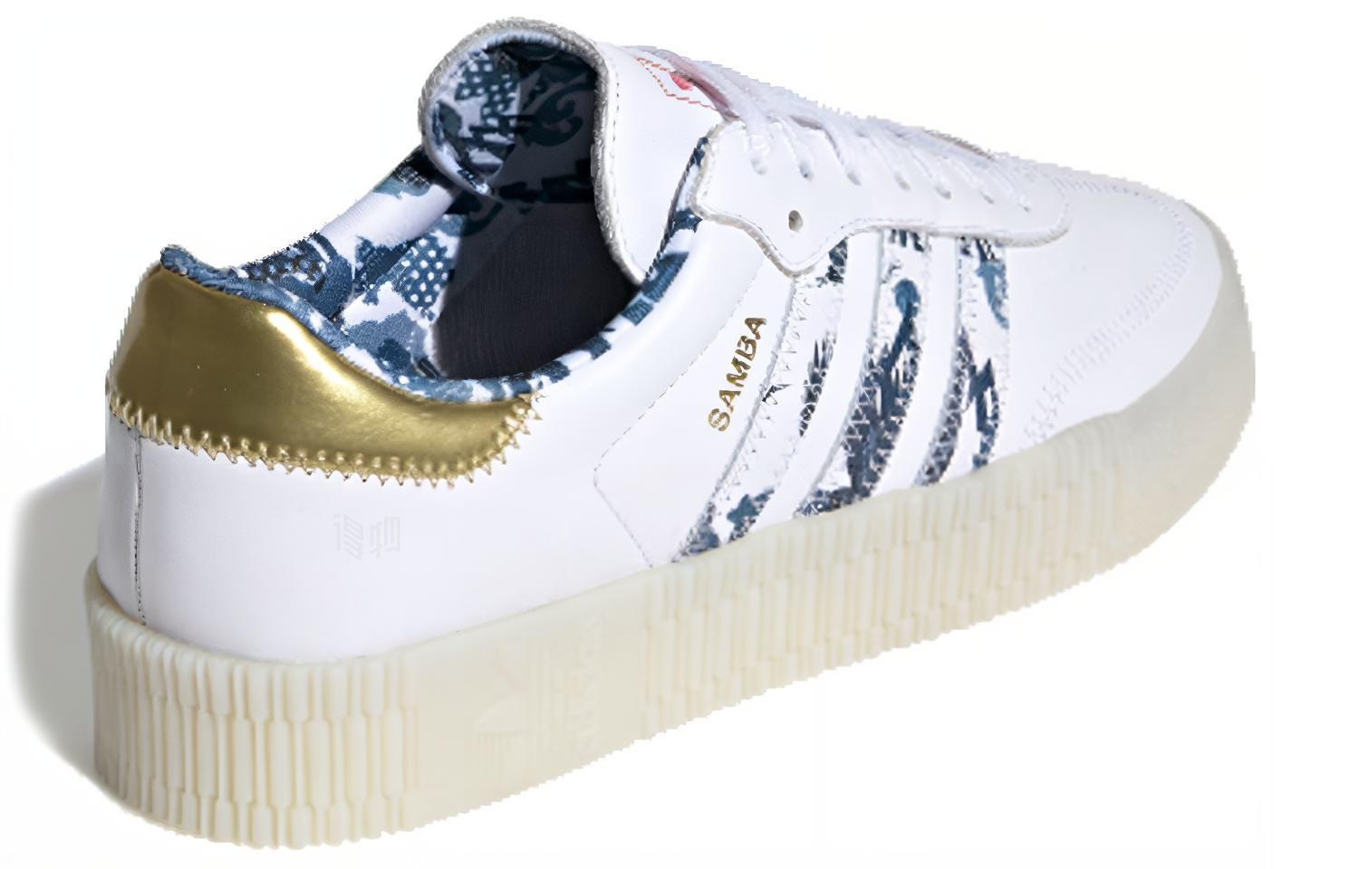 Женские кеды adidas Samba CNY (бело-серый) — фото 3