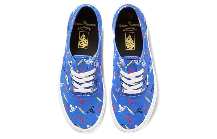 Кеды Vivienne Westwood x Vans Authentic (бело-голубой) — фото 3
