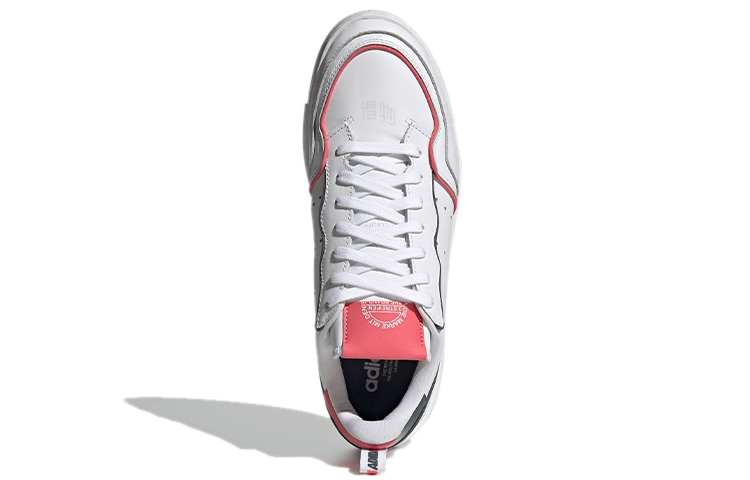 Кеды adidas originals Super Court (белые с красным и серым) — Белый / красный / серый — фото 5