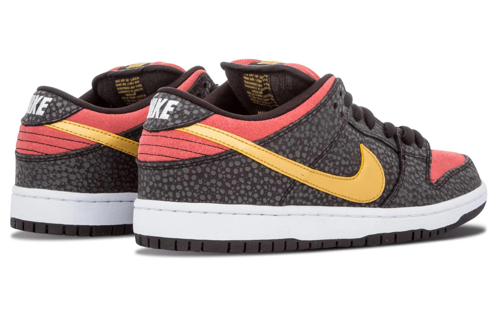 Мужские кроссовки Nike Dunk SB Walk of Fame (черно-красные) — 黑/金属黄金 — фото 4