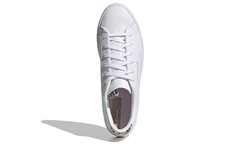 Женские кеды adidas Sleek (бело-коричневые) — фото 4