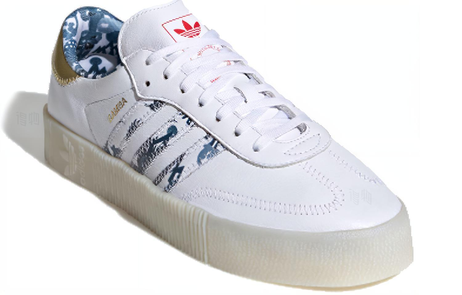 Женские кеды adidas Samba CNY (бело-серый) — фото 2