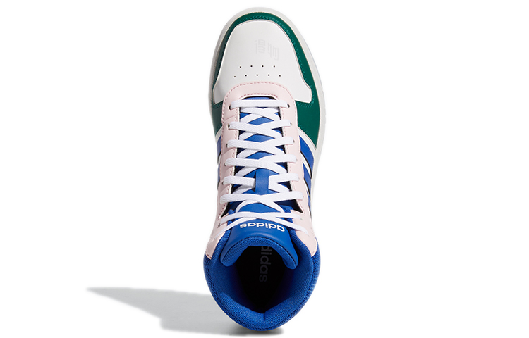 Женские кроссовки adidas neo mid (белый / синий / зеленый) — Белый / синий / зелёный — фото 5