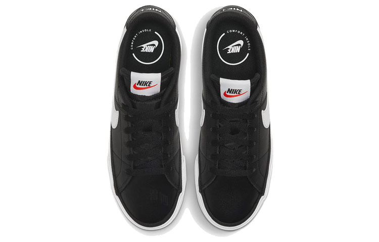 Женские кеды Nike Court Legacy (черно-белые) — Чёрный / белый — фото 4