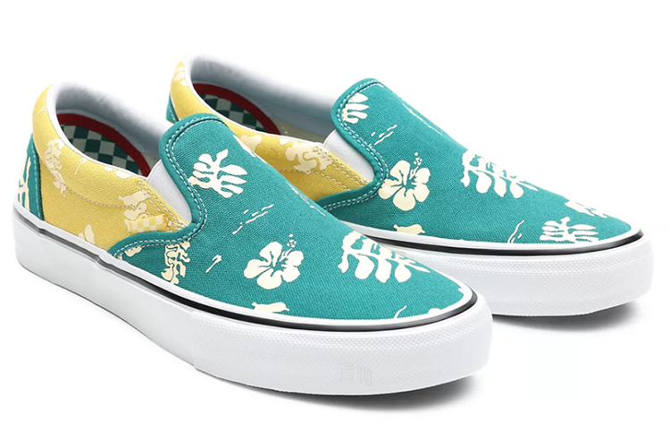 Кеды Vans slip-on Skate aloha (зеленые) — фото 3