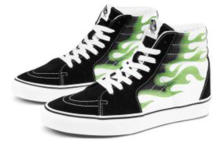 Кеды Vans SK8 (черно-зеленые) — Чёрныйзелёный — фото 2
