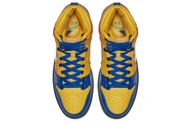 Мужские кеды Nike Dunk SB Doernbecher (сине-желтые) — фото 4