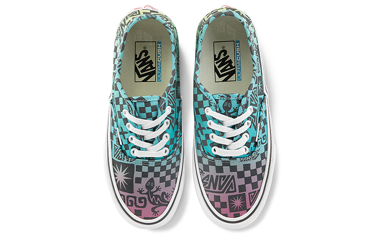 Кеды Vans Authentic (сине-черно-розовые) — фото 4