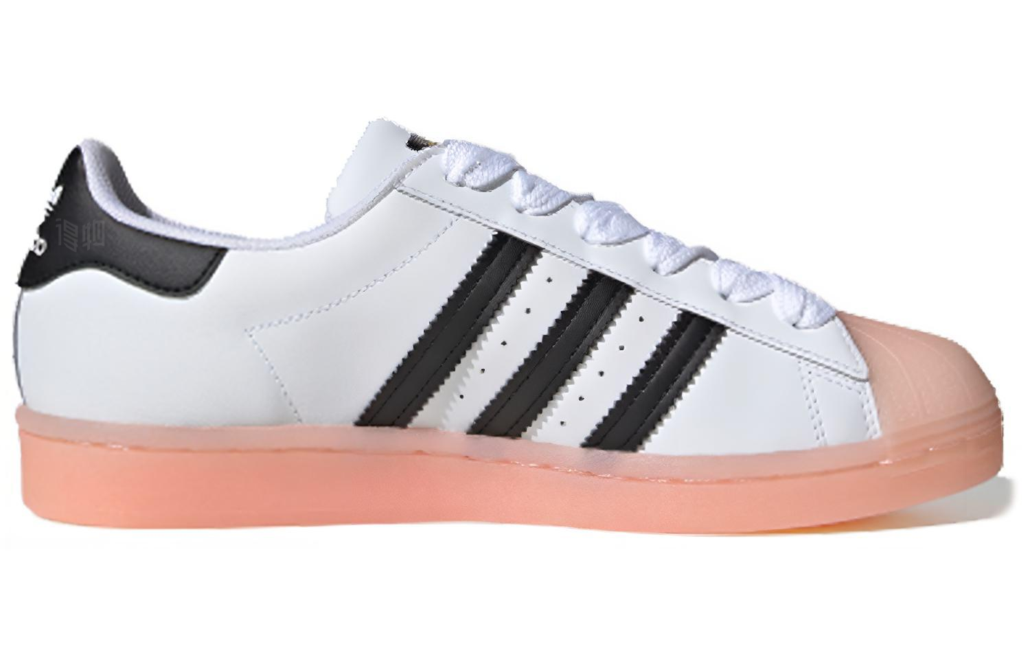 Женские кеды adidas originals SUPERSTAR (белый-черный-розовый) — Белыйчёрныйрозовый — фото 2