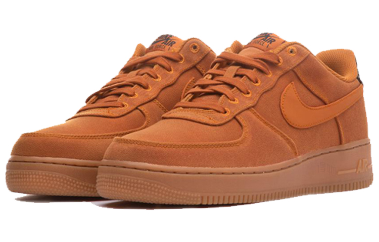 Мужские кроссовки Nike Air Force 1 (коричнево-желтые) — Коричневыйжёлтый — фото 3
