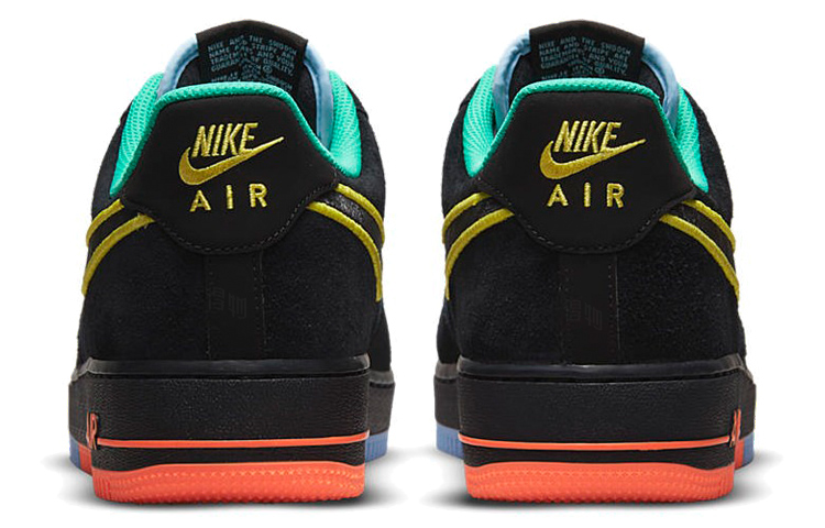 Мужские кроссовки Nike Air Force 1 (черно-разноцветные) — фото 5