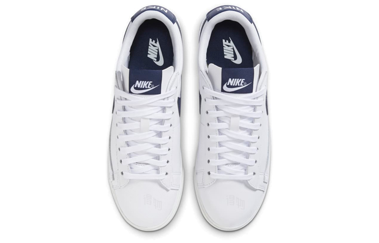 Женские кеды Nike Blazer LE (бело-синие) — фото 4