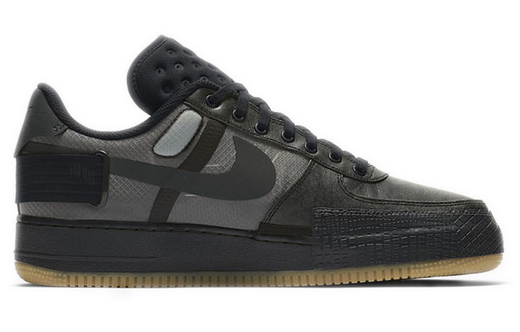 Кеды Nike Air Force 1 Type (черные) — фото 2