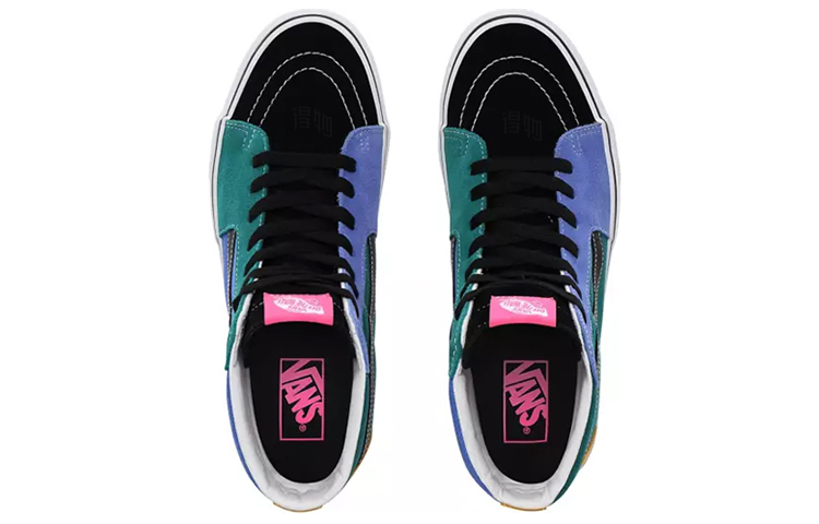Кеды Vans SK8 (черный / зеленый) — Чёрный / зелёный — фото 4