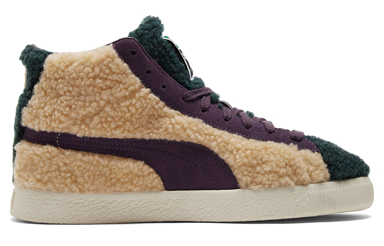 Кеды PUMA Basket (коричнево-зеленые) — 深绿色/卵石花纹/紫色 — фото 2