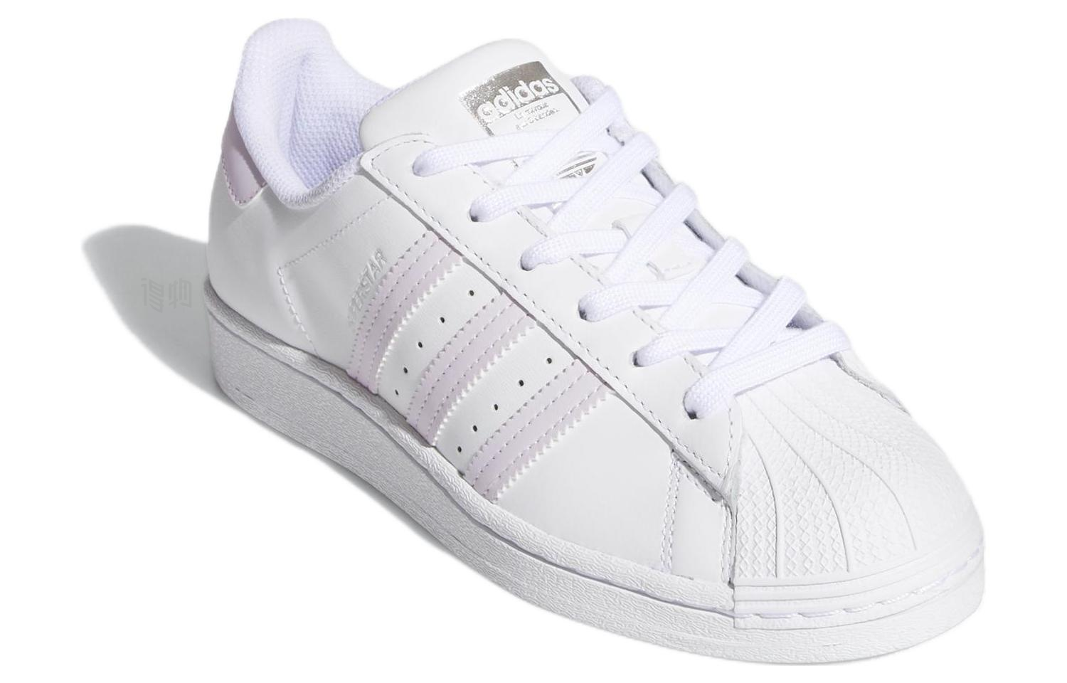 Женские кеды adidas originals SUPERSTAR (сиренево-белые) — фото 3