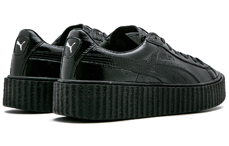 Кеды PUMA Rihanna Fenty Cracked Leather Black (черные) — Чёрный / чёрный / чёрный — фото 4