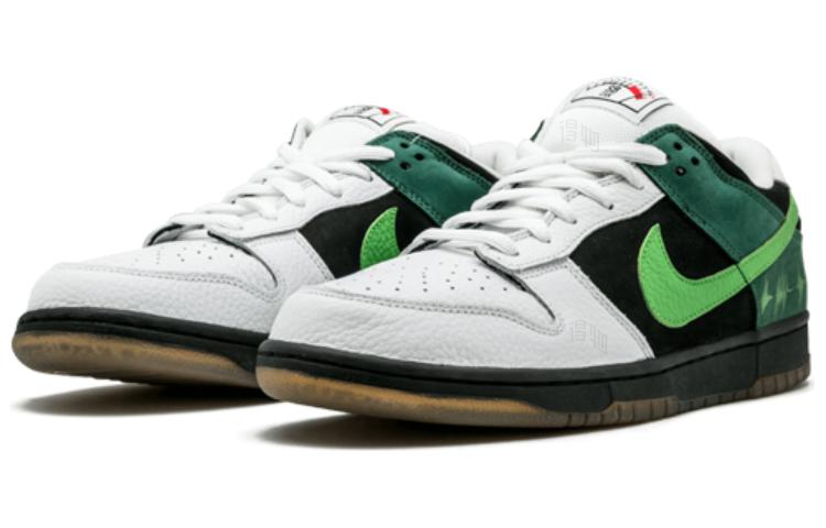 Кеды Nike Dunk SB C&K (бело-черно-зеленые) — фото 4
