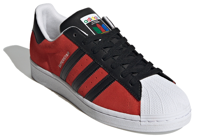 Кеды adidas originals Superstar (черно-красно-белые) — фото 3
