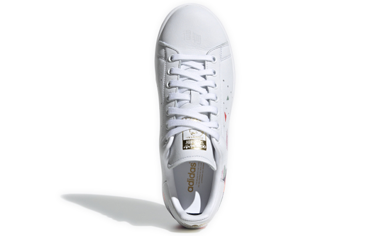 Женские кеды adidas Stan Smith (бело-оранжевый) — фото 3