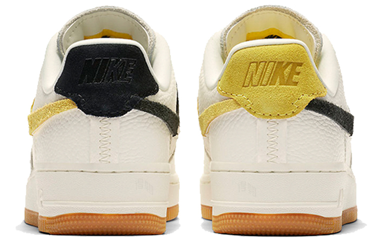 Женские кроссовки Nike Air Force 1 Vandalized (черно-желтый) — Чёрный / жёлтый / коричневый / белый — фото 5