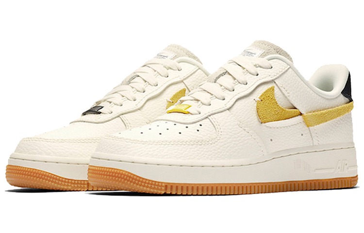 Женские кроссовки Nike Air Force 1 Vandalized (черно-желтый) — Чёрный / жёлтый / коричневый / белый — фото 4