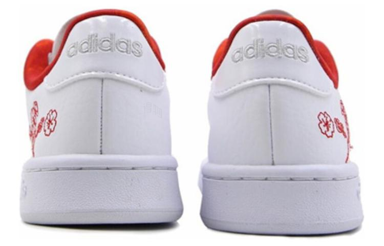 Женские кеды adidas neo ADVANTAGE (белые с принтом) — Белый / красный — фото 3