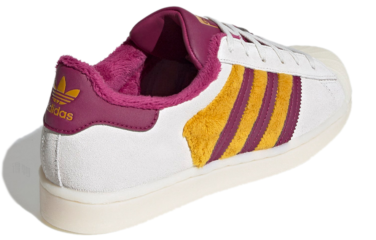 Женские кеды adidas originals Superstar (бело-красно-желтые) — фото 4