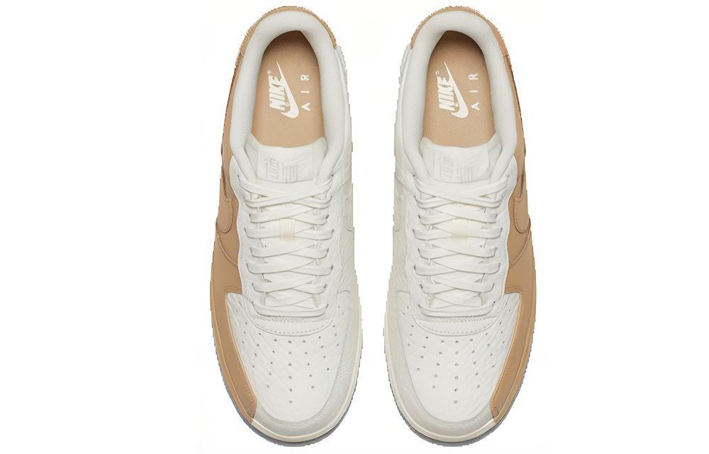 Мужские кеды Nike Air Force 1 (коричнево-белые) — фото 3