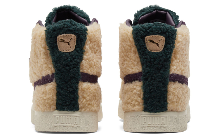 Кеды PUMA Basket (коричнево-зеленые) — 深绿色/卵石花纹/紫色 — фото 5