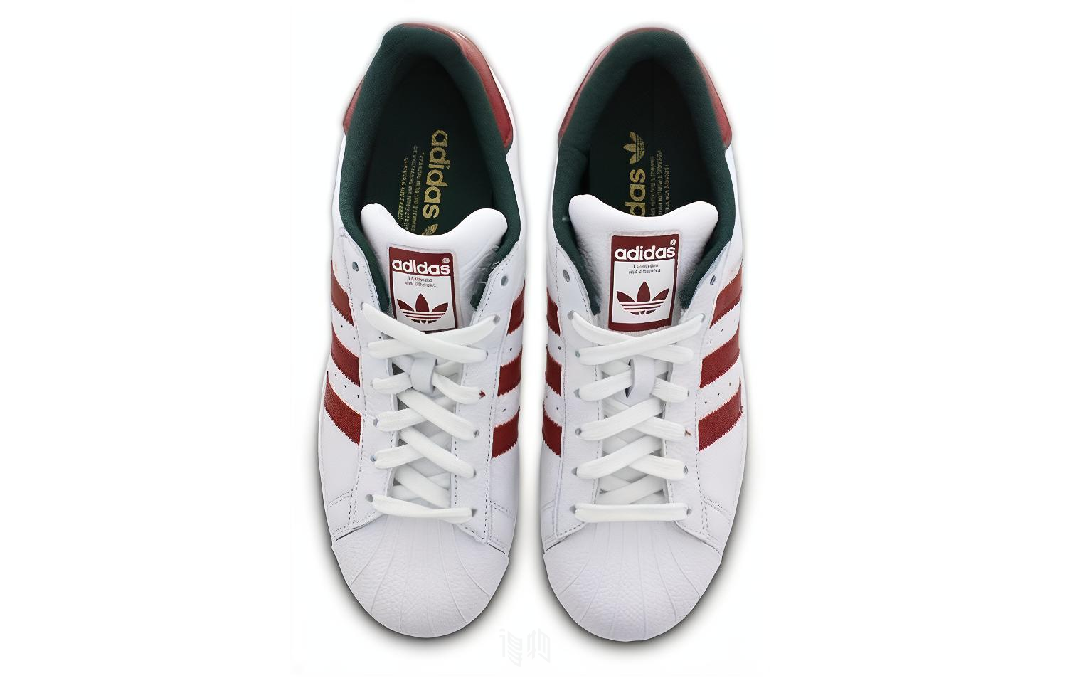Кеды adidas Originals Superstar (бело-зелено-красные) — фото 4