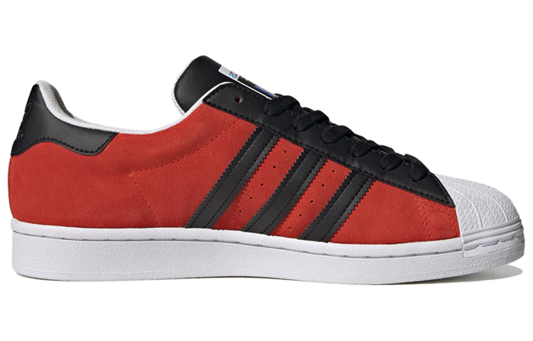 Кеды adidas originals Superstar (черно-красно-белые) — фото 2
