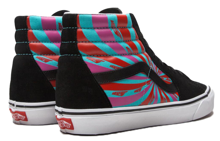 Кеды Vans SK8 "Retro Mart" (черно-красные) — Чёрный / красный / синий — фото 3
