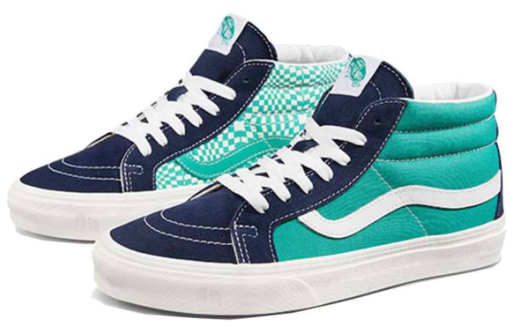 Кеды Vans SK8 (сине-зеленые) — Синий / зелёный — фото 2