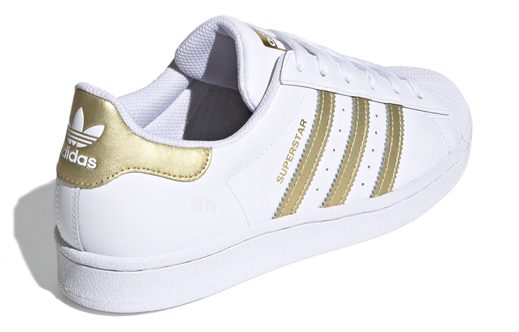 Женские кеды adidas originals SUPERSTAR (бело-золотые) — фото 4